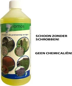 Biomos - Groene Aanslag Verwijderaar- Verwijdert Algen & Mossen - Universeel Reiniger -Winkel Met Schoonmaakproducten 1004x1200