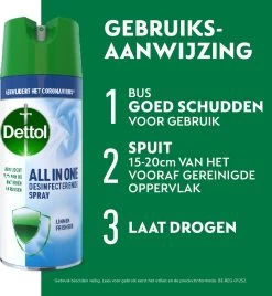 Dettol All In One Disinfectant Spray Linen - 400ml -Winkel Met Schoonmaakproducten 1108x1200