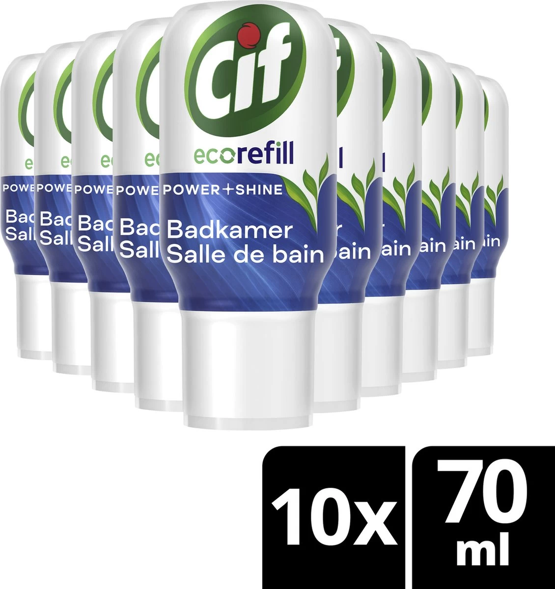 Cif Power & Shine Badkamer Ecorefill Capsule - 10 X 70 Ml - Voordeelverpakking 3 Cif Power & Shine Badkamer Ecorefill Capsule - 10 X 70 Ml - Voordeelverpakking