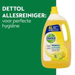 Dettol - Power & Fresh - Allesreiniger - Citrus - 3 X 4 Liter 12 Dettol - Power & Fresh - Allesreiniger - Citrus - 3 X 4 Liter -Winkel Met Schoonmaakproducten 1192x1200