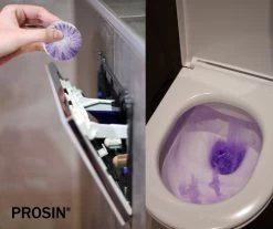 PROSIN® Toiletblokjes Inbouwreservoir - WC Discs - Lavendel - WC Blokjes - Toiletblokjes - Toiletblokken - Toiletblokjes Geberit - Stortbakblokjes Toilet - WC Blokjes Voordeelverpakking - WC Blokjes Inbouwreservoir - Toiletblok - Paars Water -Winkel Met Schoonmaakproducten 1200x1006