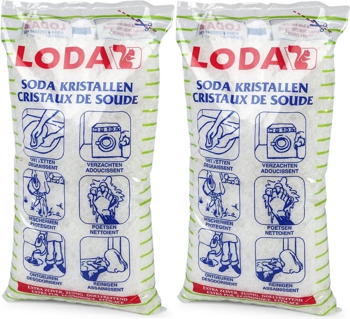 4kg Loda Soda Kristallen 2X2kg Ontvetten, Versachten, Beschermen, Poetsen, Ontgeuren, Reinigen Schoonmaken 3 4kg Loda Soda Kristallen 2X2kg Ontvetten, Versachten, Beschermen, Poetsen, Ontgeuren, Reinigen Schoonmaken