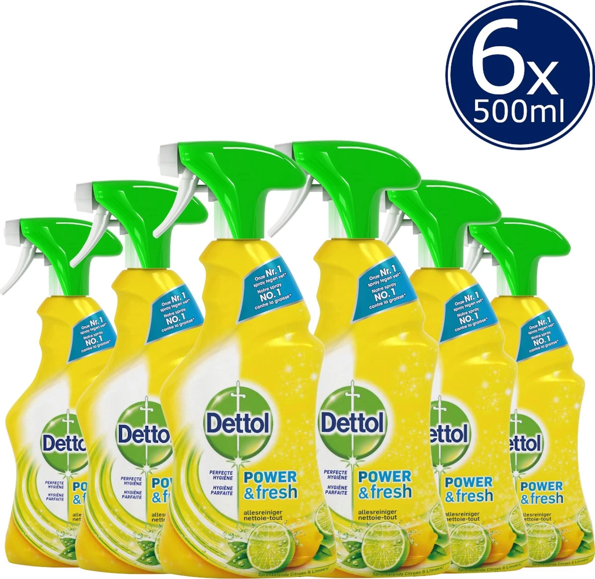Dettol - Power & Fresh - Allesreinger Spray - Citrus - 6 X 500 Ml 3 Dettol - Power & Fresh - Allesreinger Spray - Citrus - 6 X 500 Ml