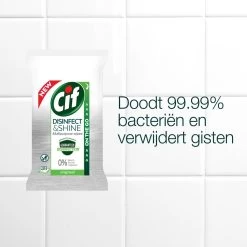 Cif Disinfect & Shine Wipes Original Desinfectie Schoonmaakdoekjes - 12 X 30 Doekjes - Voordeelverpakking -Winkel Met Schoonmaakproducten 1200x1200 178