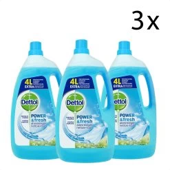 Dettol - Power & Fresh - Allesreiniger - Katoenfris - 3 X 4 Liter