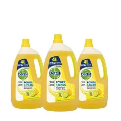 Dettol - Power & Fresh - Allesreiniger - Citrus - 3 X 4 Liter
