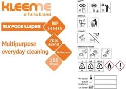 Schoonmaakdoekjes - Ontsmettingsdoekjes - Desinfectiedoekjes - Desinfectie Doekjes - KleenMe - Alcohol Doekjes - Alcoholdoekjes - Allesreiniger Zachte Antibacteriële Alcohol Wipes- 100 Doekjes - Met Dispenser - 70% Alcohol - 185 X 110mm -Winkel Met Schoonmaakproducten 1200x846