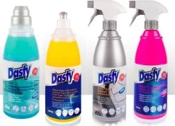 Dasty Keuken+Badkamer Pakket 8 Stuks: WC-gel + Super Antikalk + Ruiten En Oppervlakten + Badkamerreiniger + Afwas Super Ontvettend + RVS- En Inductiekookplatenreiniger + Ruiten En Oppervlakten + Allesreinigende Gel + GRATIS Set Sponzen -Winkel Met Schoonmaakproducten 1200x863