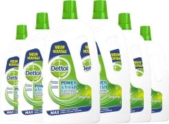 Dettol Power & Fresh - Allesreiniger - Orignal - 6 X 1,5 Liter