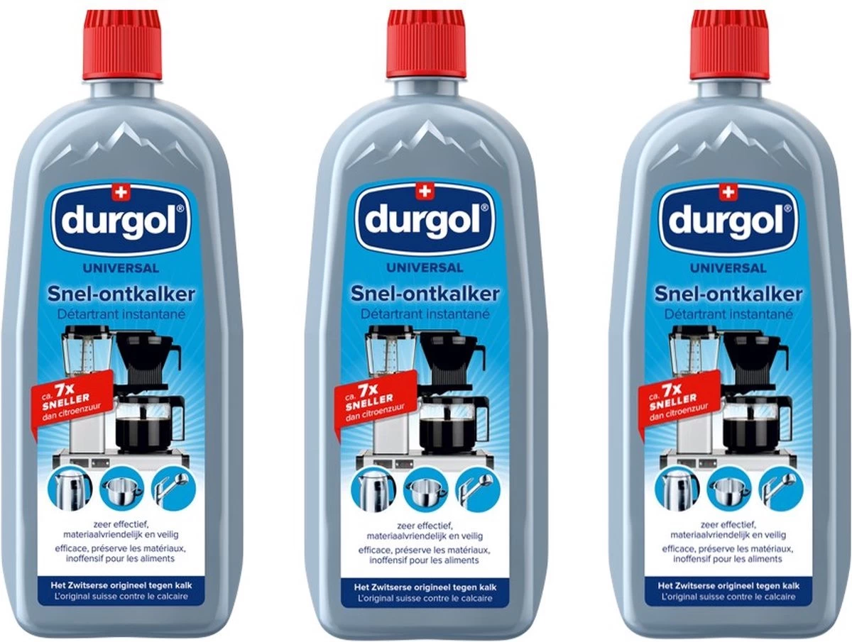 Durgol® | 3 X 750 Ml Universal Snel Ontkalker | Kalkaanslag Huishoudelijke Voorwerpen | Milieuvriendelijk 3 Durgol® | 3 X 750 Ml Universal Snel Ontkalker | Kalkaanslag Huishoudelijke Voorwerpen | Milieuvriendelijk