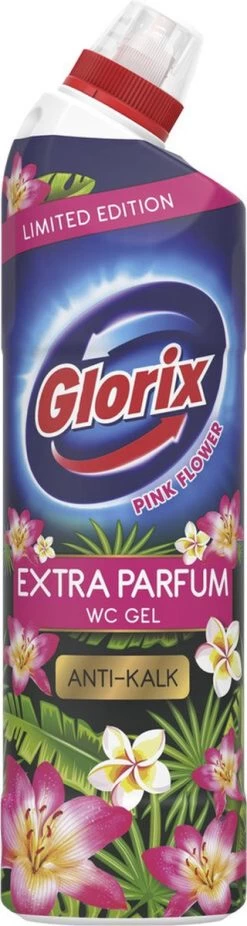 Glorix WC Powergel Toiletreiniger Pink Flower - 6 X 750 Ml - Voordeelverpakking -Winkel Met Schoonmaakproducten 320x1200 1