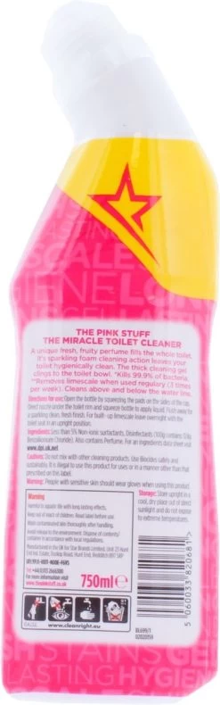 The Pink Stuff The Miracle Toilet Cleaner - Toiletreiniger - 750ml -Winkel Met Schoonmaakproducten 375x1200