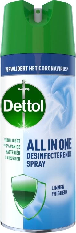Dettol All In One Disinfectant Spray Linen - 400ml -Winkel Met Schoonmaakproducten 393x1200 5