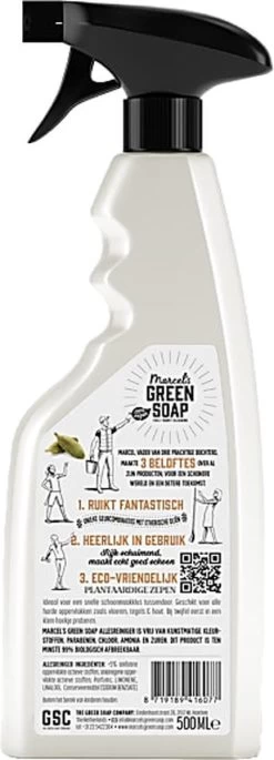 Marcel's Green Soap Allesreiniger Spray - Sandelhout & Kardemom - 500ML -Winkel Met Schoonmaakproducten 433x1200