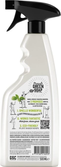 Marcel's Green Soap Allesreiniger Spray Basilicum & Vertivert Gras - 6 X 500 Ml -Winkel Met Schoonmaakproducten 436x1200