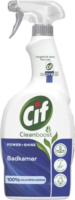Cif CleanBoost Power & Shine Badkamer Spray - 6 X 750 Ml - Voordeelverpakking -Winkel Met Schoonmaakproducten 455x1200 1