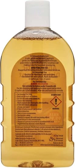 Dr Johnsons Ontsmettingsmiddel - 6 X 500ml Voordeelverpakking - Dettol Antiseptic Alternatief -Winkel Met Schoonmaakproducten 539x1200