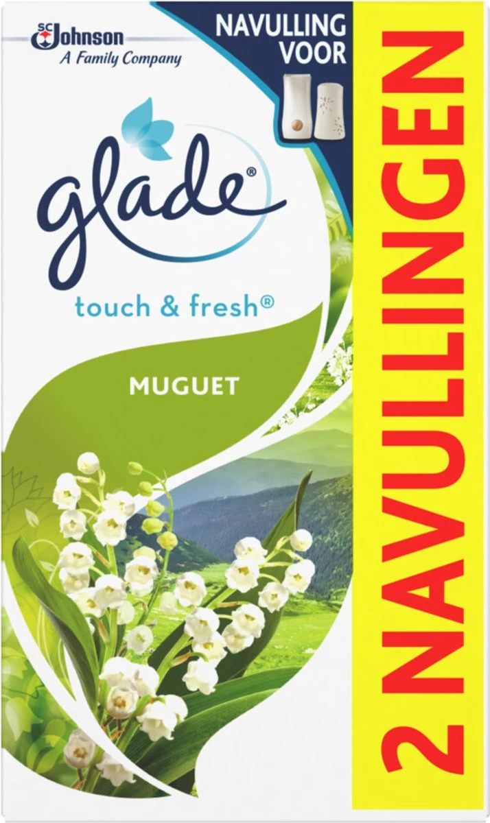Glade By Brise Touch & Fresh Muguet Navulling - 2 Stuks 3 Glade By Brise Touch & Fresh Muguet Navulling - 2 Stuks