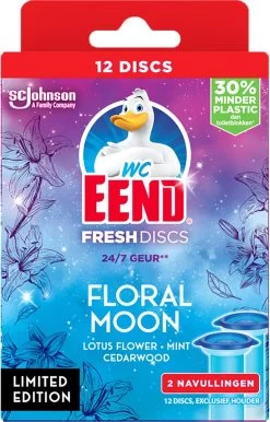 WC-Eend Fresh Discs Floral Moon + Navulling 12 Discs -Winkel Met Schoonmaakproducten 767x1200 1