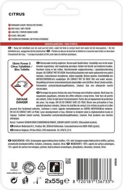 Glorix Power 5 Toiletblokken - Citroen - 7 X 2 Stuks - Voordeelverpakking 24 Glorix Power 5 Toiletblokken - Citroen - 7 X 2 Stuks - Voordeelverpakking -Winkel Met Schoonmaakproducten 774x1200