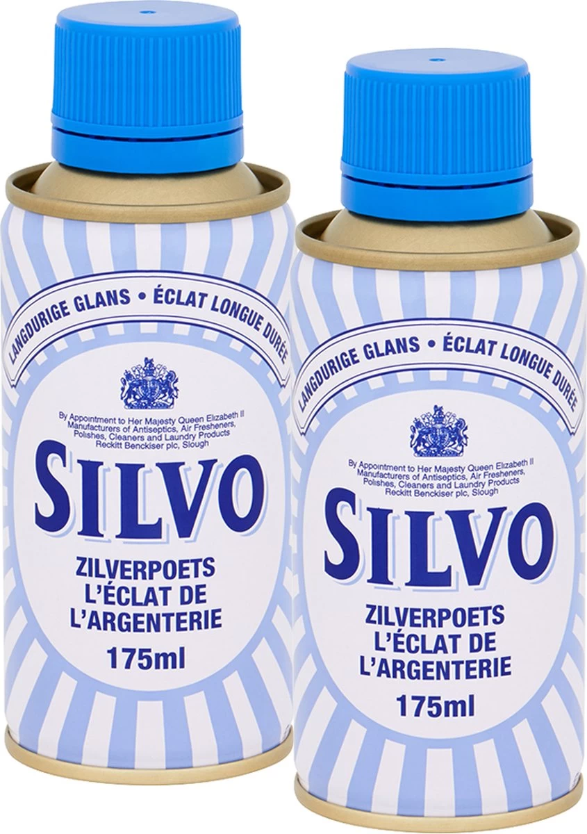 Silvo Zilverpoets - Poetsmiddel -Zilverglans - 2x 175 ML - Voordeelverpakking 3 Silvo Zilverpoets - Poetsmiddel -Zilverglans - 2x 175 ML - Voordeelverpakking