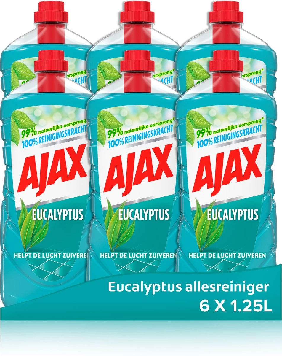 Ajax® Ajax Allesreiniger Eucalyptus 6 X 1.25L - Voordeelverpakking